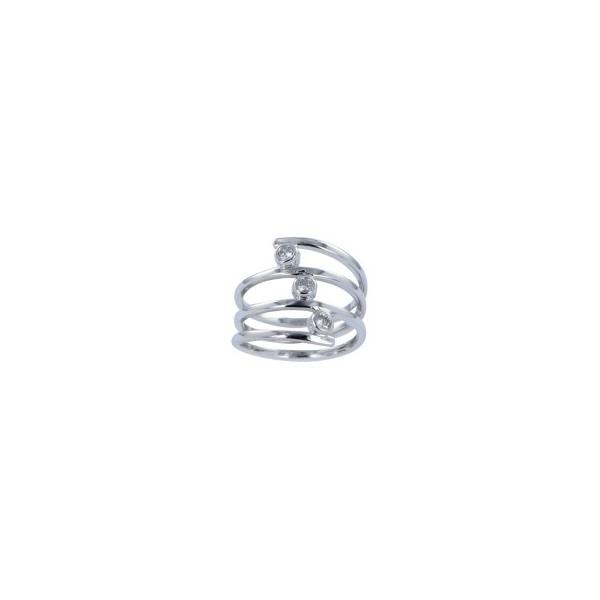 Bague Anneaux en argent et Zirconium