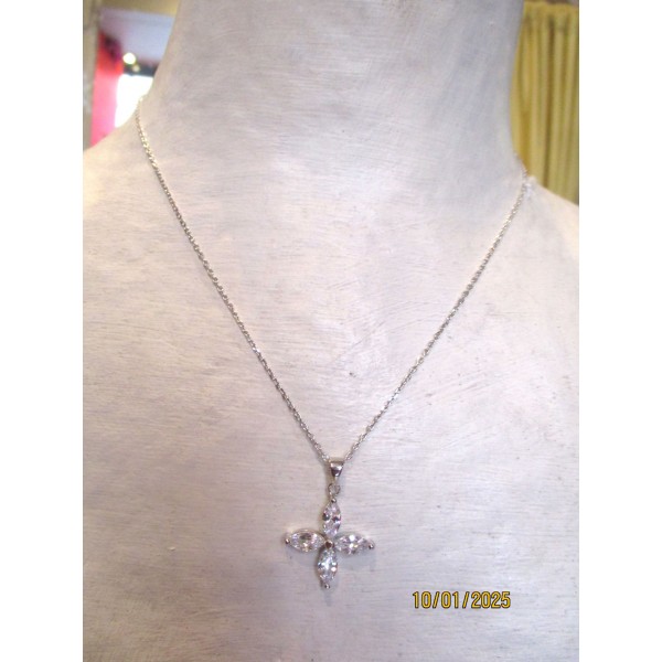 Collier Vintage en Argent et Zirconium